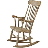 loberon fauteuil à bascule adaleine, marron vieilli (74 x 62 x 106cm)