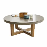 table basse loudon, gris/marron (40cm)