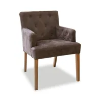 chaise devens, marron (64.5 x 66 x 86cm)