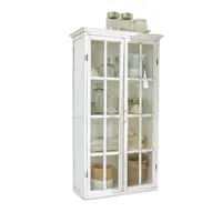 vitrine keanu, blanc vieilli (38.5 x 86.5 x 158cm)