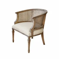 chaise curbigny, beige/marron (65 x 65 x 70cm)