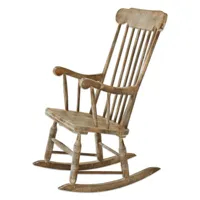 fauteuil à bascule adaleine, marron vieilli (74 x 62 x 106cm)