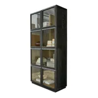 vitrine mizque, noir/marron (45 x 100 x 205cm)