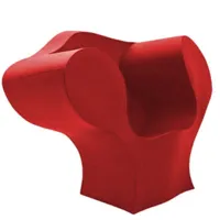 moroso - fauteuil the big easy en plastique, polyéthylène couleur rouge 86 x 133 94 cm designer ron arad made in design
