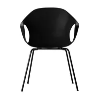 kristalia - fauteuil elephant - noir - 60 x 62 x 85 cm - designer neuland - plastique, polyuréthane laqué