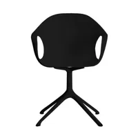 kristalia - fauteuil elephant en plastique, polyuréthane laqué couleur noir 60 x 62 85 cm designer neuland made in design