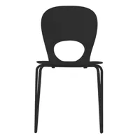kristalia - chaise empilable - noir - 78.3 x 44 x 83 cm - designer angelo natuzzi - plastique, polyuréthane