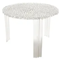 kartell - table basse t-table en plastique, pmma couleur transparent 60 x 36 cm designer patricia urquiola made in design