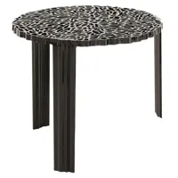 kartell - table basse t-table en plastique, pmma couleur noir 60 x 44 cm designer patricia urquiola made in design