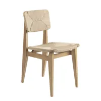 gubi - chaise gascoin en bois, corde de papier couleur bois naturel 41 x 63.41 79 cm designer marcel made in design