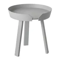 muuto - table basse around en bois, frêne teinté couleur gris 71 x 62 46 cm designer thomas bentzen made in design