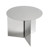hay - table d'appoint slit en métal, acier laqué époxy couleur métal 66.94 x 35.5 cm designer studio made in design