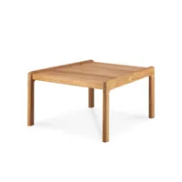 ethnicraft - table d'appoint jack en bois, teck massif couleur bois naturel 57.08 x 38 cm designer jacques  deneef made in design