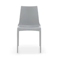 cinna - chaise empilable petra en plastique, aluminium laqué couleur gris 42 x 66.94 83 cm designer marco pocci made in design