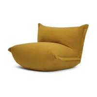 fatboy - chauffeuse bonbaron en tissu, flocons de mousse couleur jaune 100 x 109.86 72 cm made in design