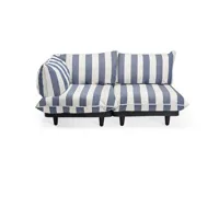 fatboy - canapé de jardin rembourré paletti en tissu, tissu oléfine couleur bleu 180 x 118.88 90 cm made in design