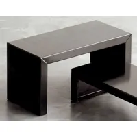 zeus - table d'appoint irony en métal, acier phosphaté couleur noir 68 x 33 35 cm designer maurizio peregalli made in design