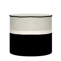maison sarah lavoine - pouf léo en tissu, velours couleur noir 50.92 x 43.5 cm designer made in design