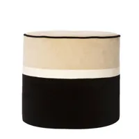 maison sarah lavoine - pouf léo en tissu, velours couleur beige 50.92 x 43.5 cm designer made in design