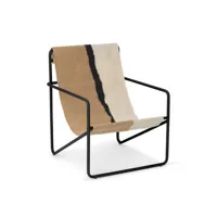 ferm living - fauteuil enfant désert en tissu, tissu recyclé couleur beige 45 x 60 55.5 cm designer trine andersen made in design