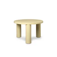 ferm living - table basse post en bois, mdf laqué couleur jaune 67.61 x 41.4 cm made in design