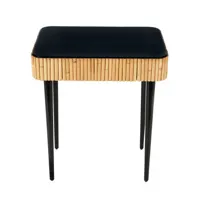 maison sarah lavoine - table de chevet riviera - bois naturel - 55.5 x 68.26 x 65 cm - designer sarah lavoine - bois, rotin naturel