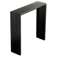 zeus - console irony en métal, acier phosphaté couleur noir 28 x 100 cm designer maurizio peregalli made in design