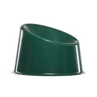 verpan - fauteuil bas - vert - 83.49 x 83.49 x 54 cm - designer verner panton - plastique, polypropylène