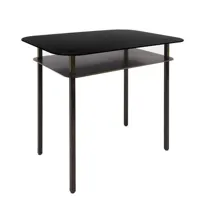 maison sarah lavoine - table d'appoint tokyo en métal, acier thermolaqué couleur noir 73.8 x 55 cm designer made in design