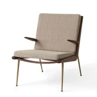 &tradition - fauteuil lounge boomerang en bois, mousse hr couleur bois naturel 69 x 78.3 80 cm designer orla mølgaard-nielsen made in design