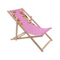 seletti - chaise longue pliable inclinable toilet paper en bois, hêtre massif couleur multicolore 58 x 50.92 81 cm designer pierpaolo ferrari made in design