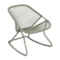 fermob - rocking chair sixties en plastique, fibre polyéthylène couleur vert 60.5 x 77.97 72 cm designer frédéric sofia made in design