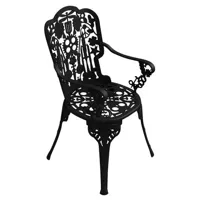 seletti - fauteuil industry garden en métal, aluminium couleur noir 52 x 60 94 cm designer studio job made in design