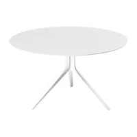 kristalia - table ronde oops en plastique, stratifié couleur blanc 125.19 x 75 cm designer monica graffeo made in design