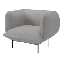 bolia - fauteuil rembourré cloud - gris - 102 x 111.98 x 75 cm - designer yonoh studio - tissu, mousse