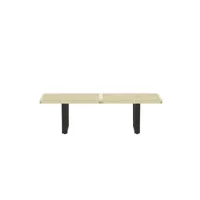 vitra - banc nelson bench en bois, frêne massif couleur bois naturel 22 x 71.14 35.3 cm designer angelo natuzzi made in design