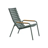 houe - fauteuil lounge reclips en plastique, plastique recyclé couleur vert 58.5 x 92.29 92.5 cm designer henrik  pedersen made in design