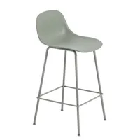 muuto - chaise de bar fiber en matériau composite, composite recyclé couleur vert 42.5 x 61.62 87.5 cm designer iskos-berlin made in design