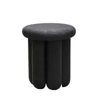 house doctor - table d'appoint phant en bois, bois de manguier teinté couleur noir 44.81 x 43 cm made in design