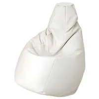 zanotta - pouf d'extérieur sacco en tissu, tissu vip couleur blanc 88.87 x 80 68 cm designer piero de gatti made in design