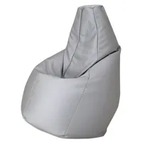 zanotta - pouf d'extérieur sacco en tissu, tissu vip couleur gris 88.62 x 80 68 cm designer piero de gatti made in design