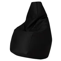 zanotta - pouf d'extérieur sacco en tissu, tissu vip couleur noir 89.13 x 80 68 cm designer piero de gatti made in design