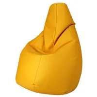 zanotta - pouf d'extérieur sacco en tissu, tissu vip couleur jaune 89.88 x 80 68 cm designer piero de gatti made in design