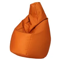 zanotta - pouf d'extérieur sacco en tissu, tissu vip couleur orange 90.61 x 80 68 cm designer piero de gatti made in design