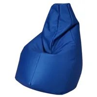 zanotta - pouf d'extérieur sacco en tissu, tissu vip couleur bleu 90.37 x 80 68 cm designer piero de gatti made in design