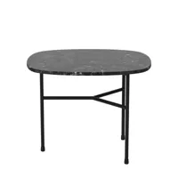 bolia - table basse pod en pierre, acier verni couleur noir 53 x 52.41 42 cm designer busetti garuti redaelli made in design