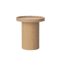 bolia - table basse plateau en bois, stratifié moulé couleur bois naturel 54.51 x 52.3 cm designer büro famos made in design