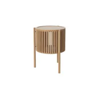 bolia - table d'appoint story en bois, chêne massif fsc couleur bois naturel 60.55 x 64 cm designer clara mahler made in design