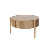 bolia - table basse story en bois, chêne massif fsc couleur bois naturel 89.88 x 49 cm designer clara mahler made in design