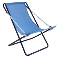 emu - chaise longue pliable inclinable vetta - bleu - 78 x 59.44 x 43 cm - designer marco marin - métal, corde